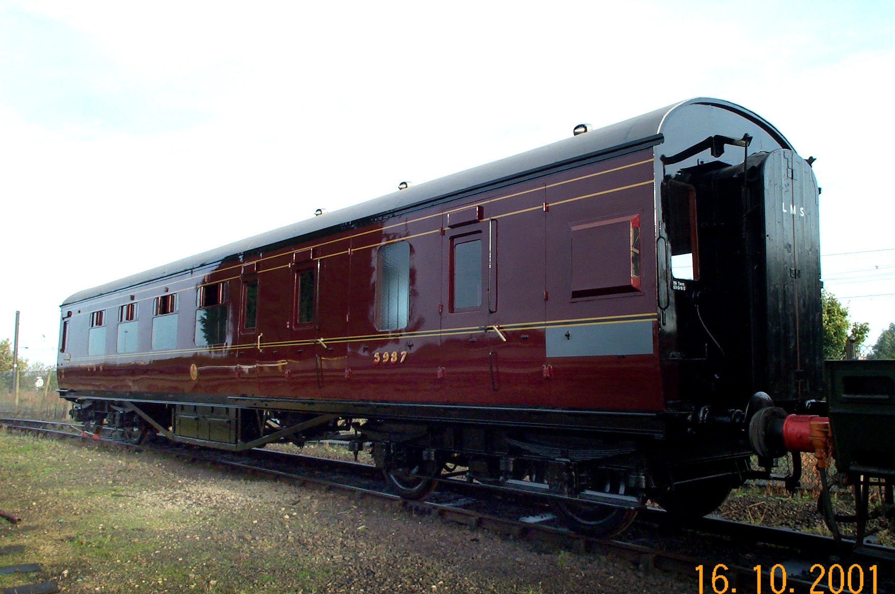 The 5987 LMS 3rd Brake in 2001 in Standard LMS Livery