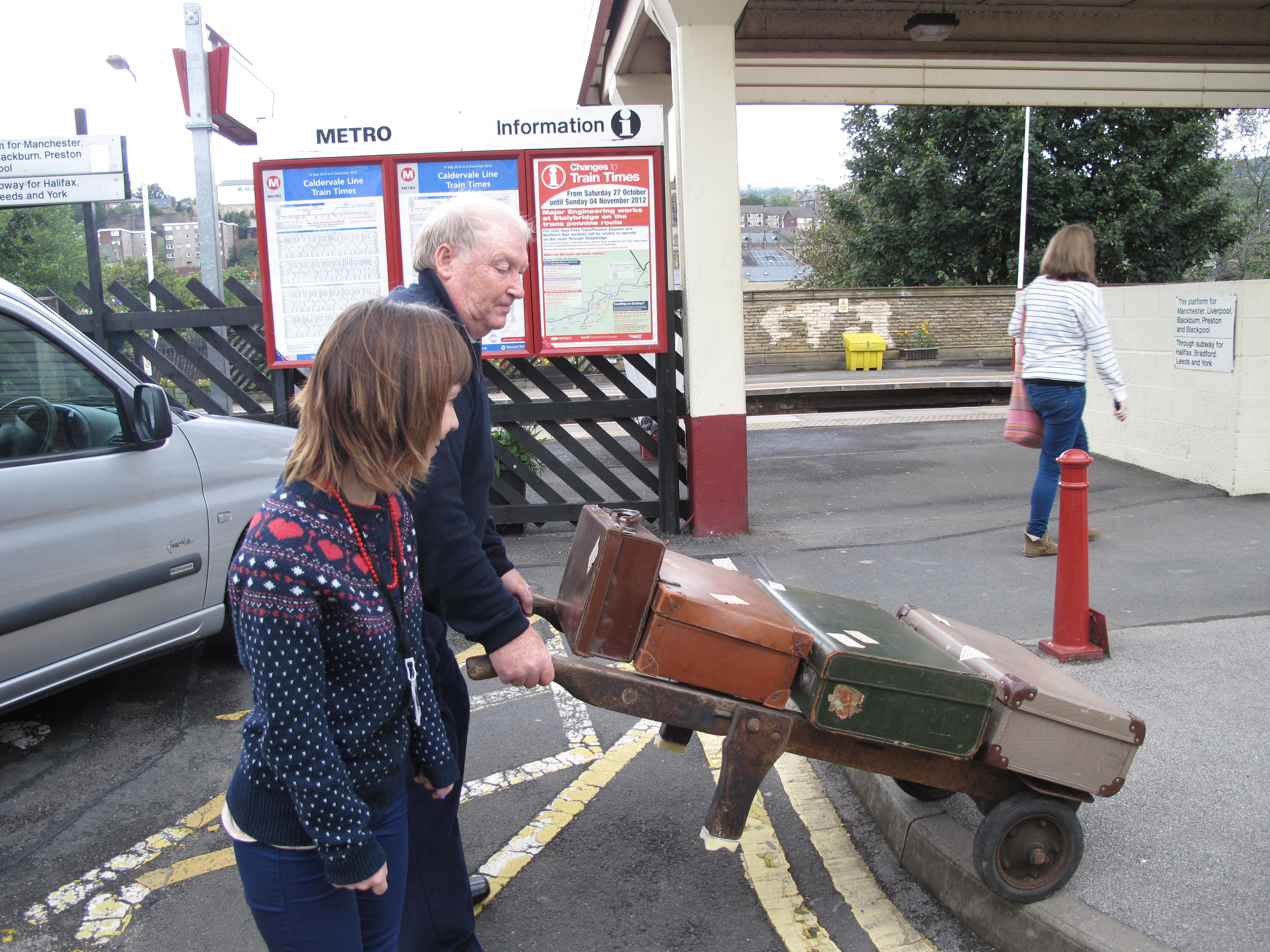 A former station worker shows Sally from our Exhibition and Design team how its done.