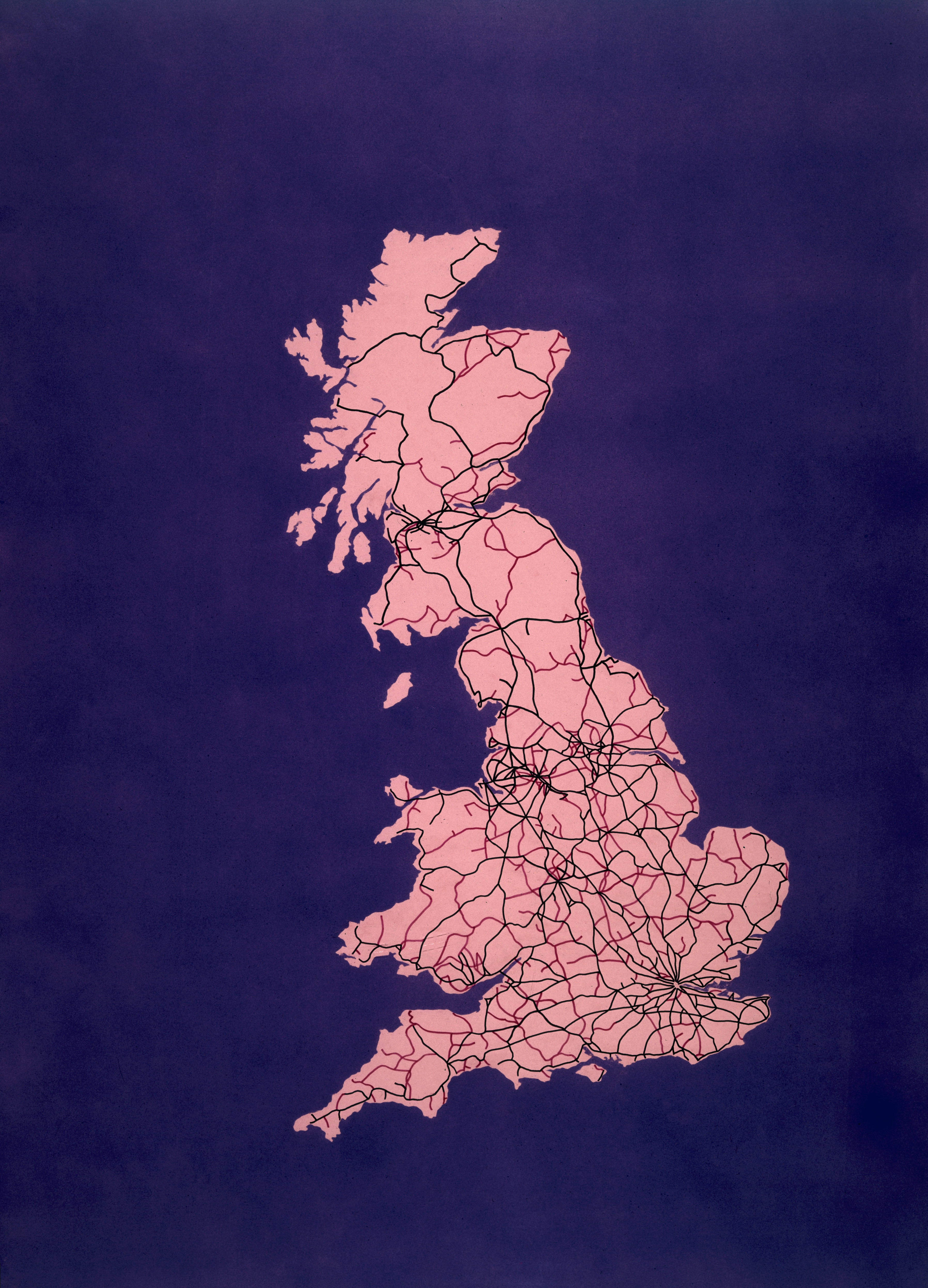 The red on the map signifies lines that were closed down by the Beeching axe. The red on the map signifies lines that were closed down by the Beeching axe.