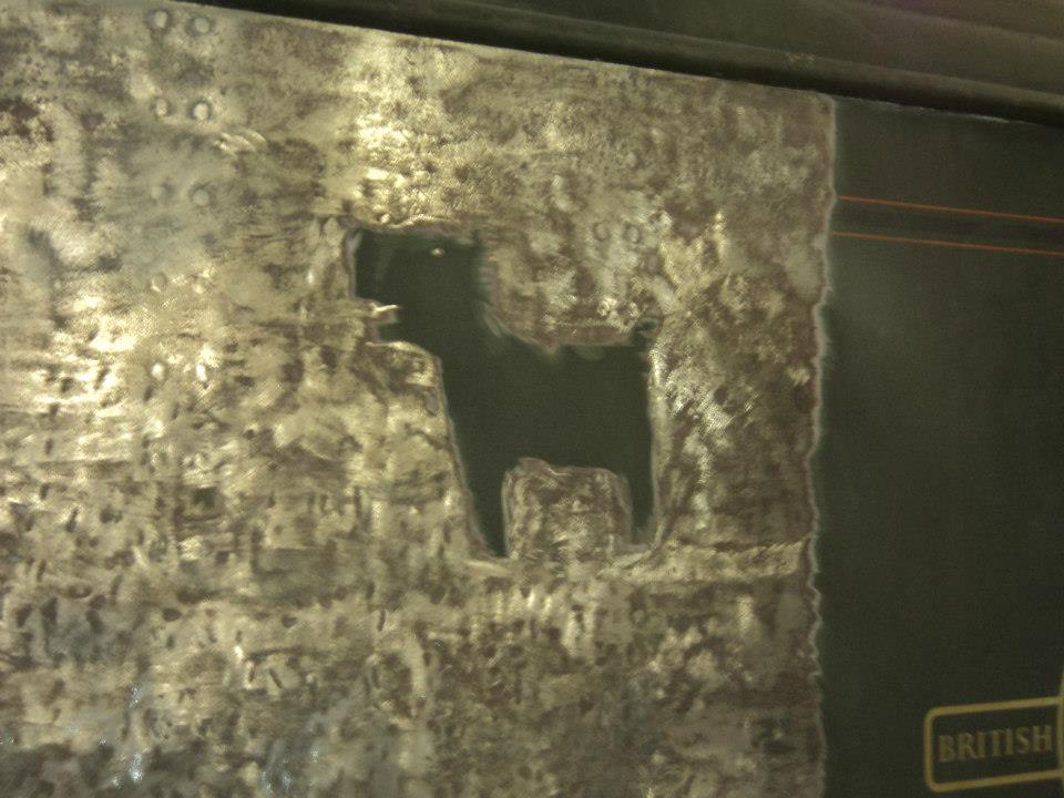 Dog drawing discovered during the restoration of A4 Dominion Of Canada
