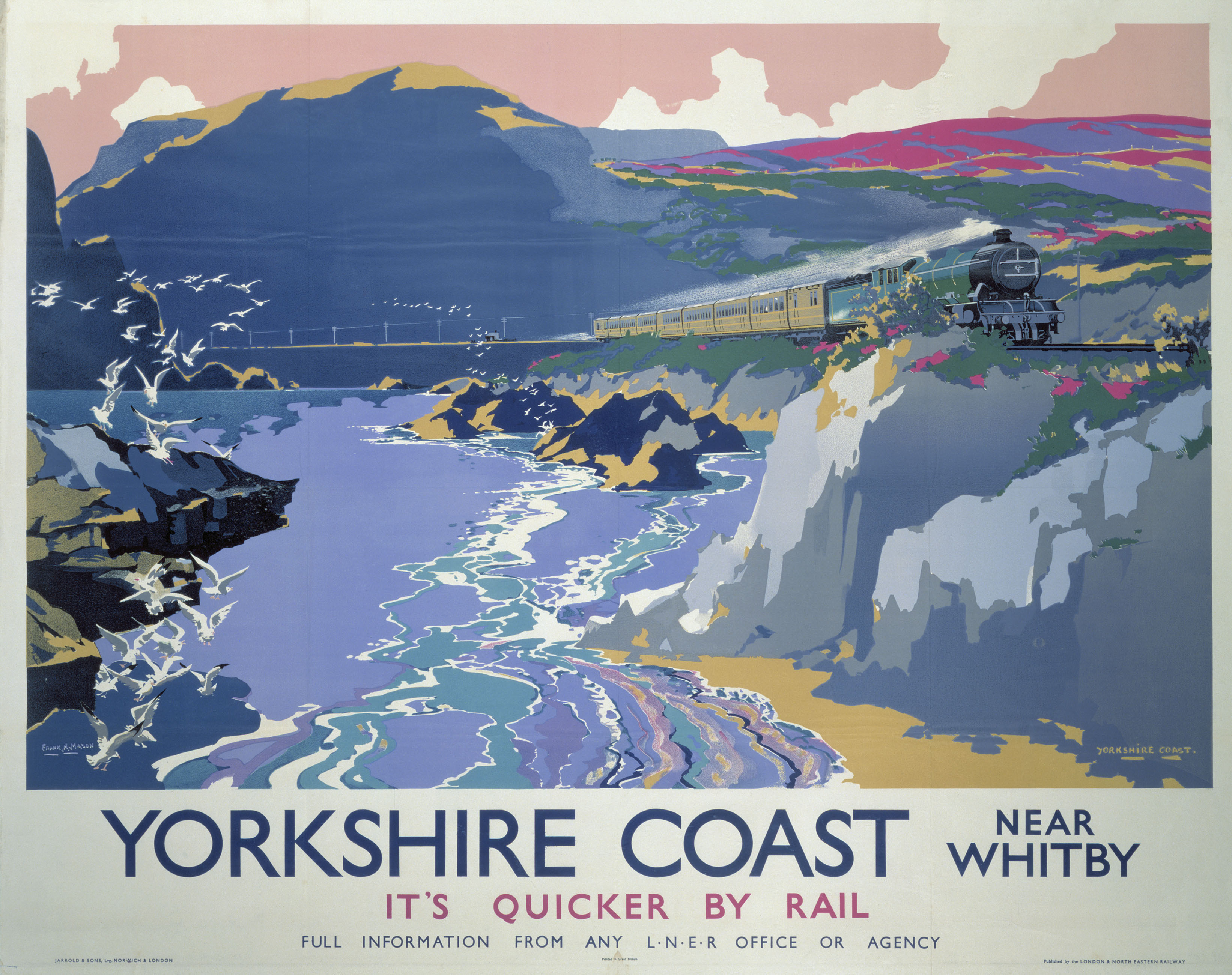 LNER poster showing the East Coast near Whitby.
