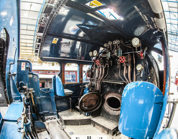 An image of Mallard's cab taken with the lens