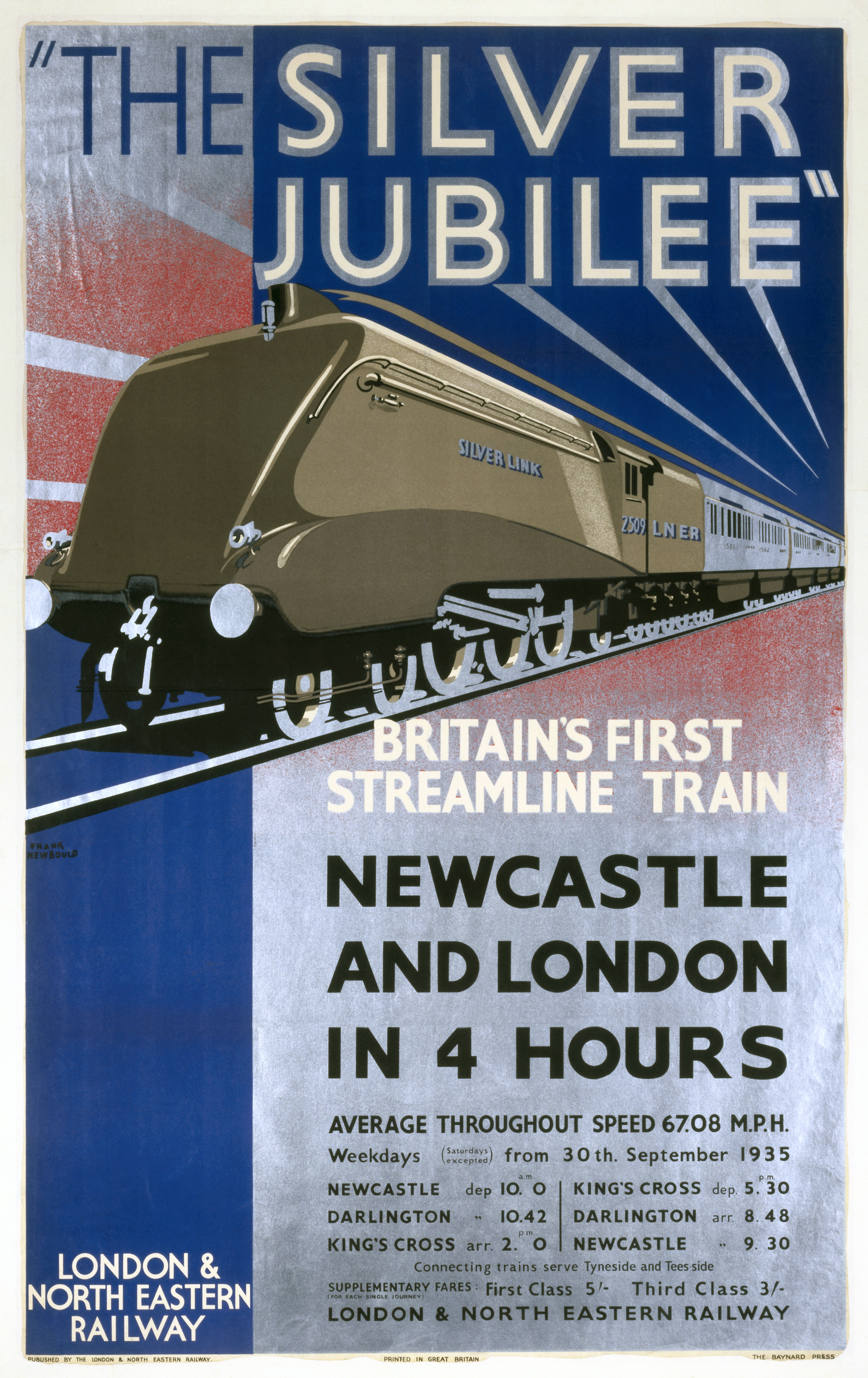 The Silver Jubilee, Britain's First Streamline Train', LNER poster, 1935© National Railway Museum / SSPL.