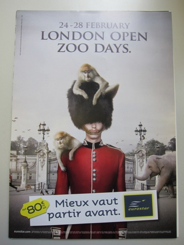 Poster, Eurostar, London Zoo Open Days, 2006