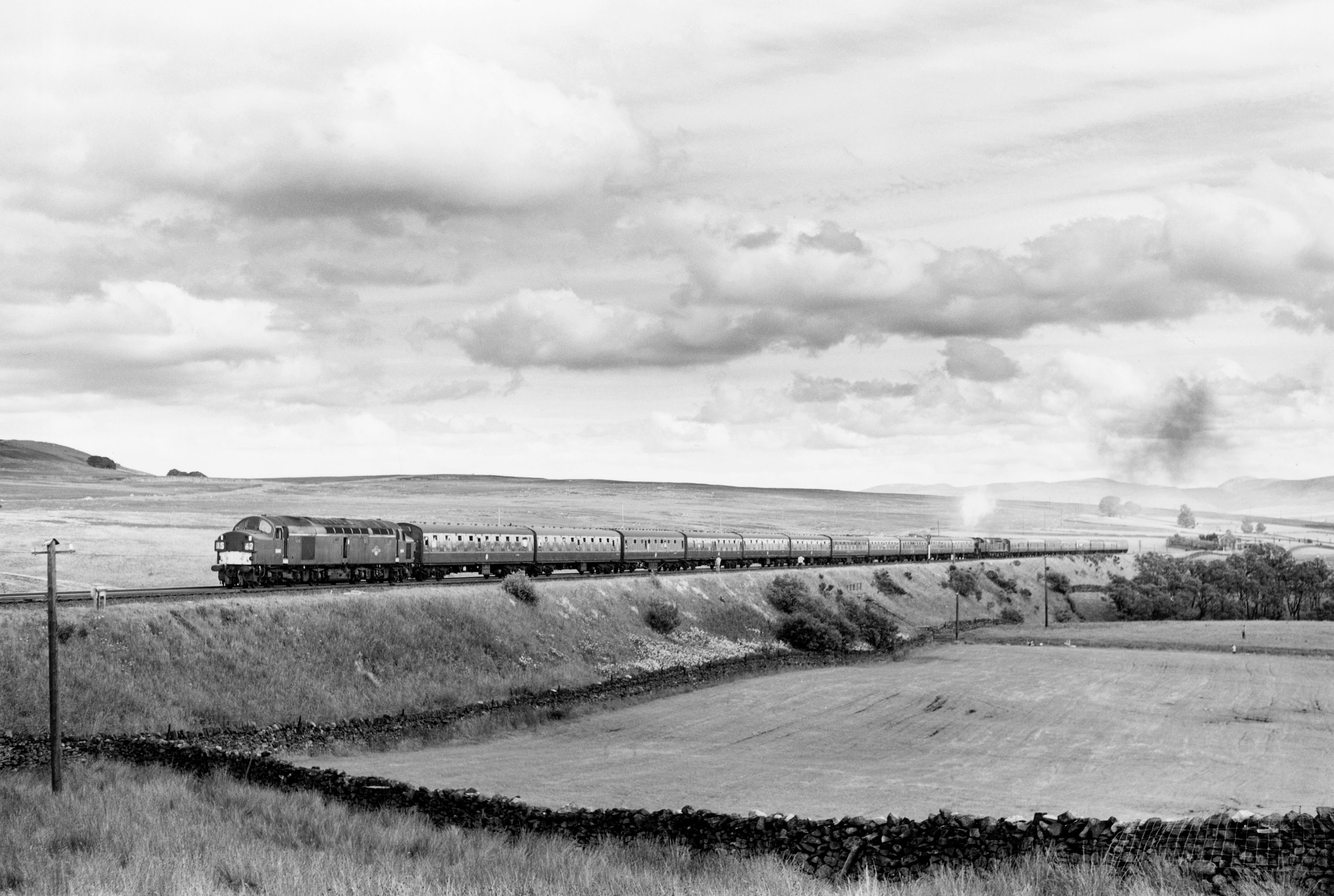 The incline at Shap is another favourite amongst photographers. I like this image as it shows a Class 40 battling up the line, rather than a more traditional steam locomotive shot.