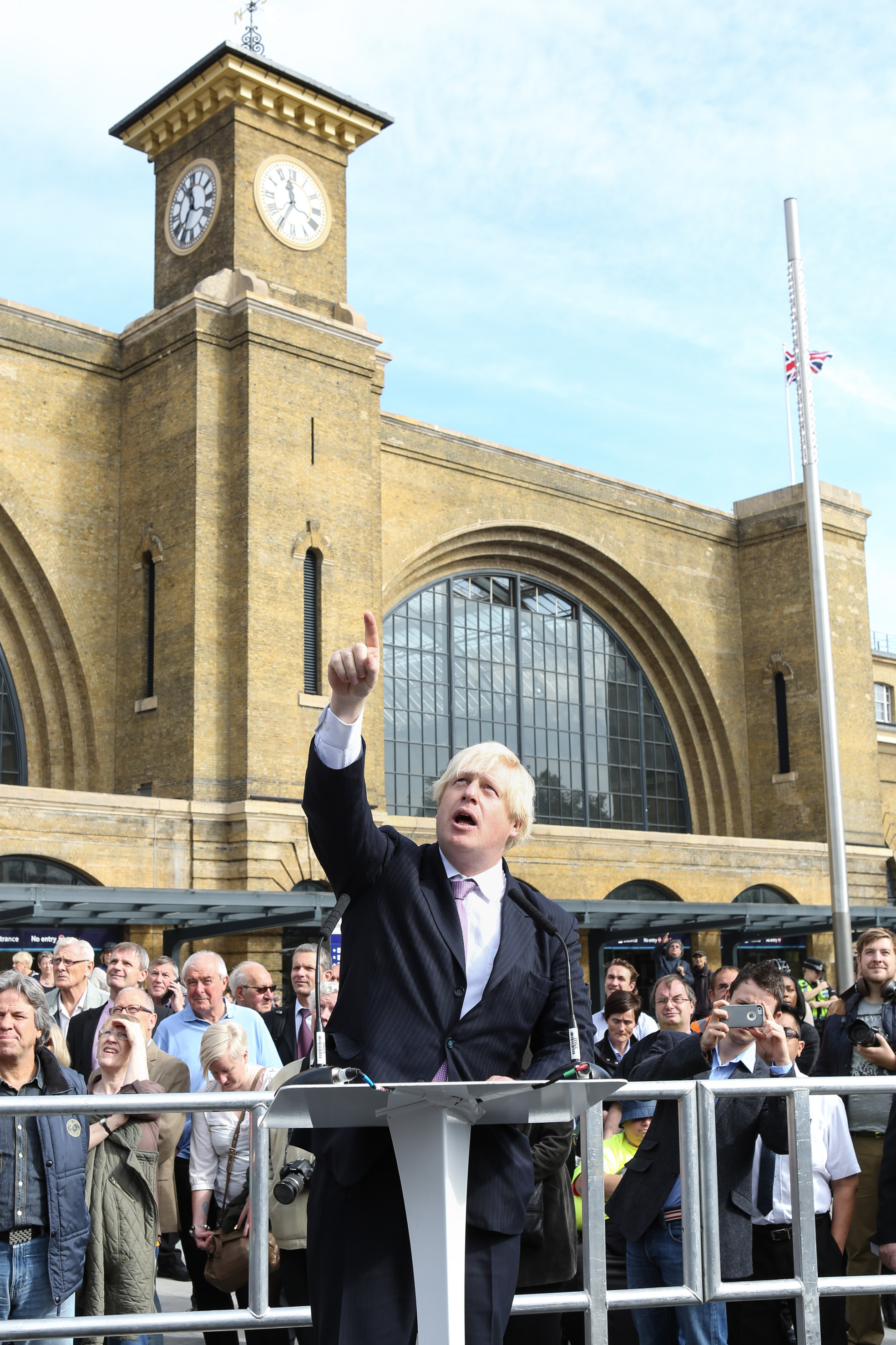 Boris Johnson at King's Cross, National Railway Museum