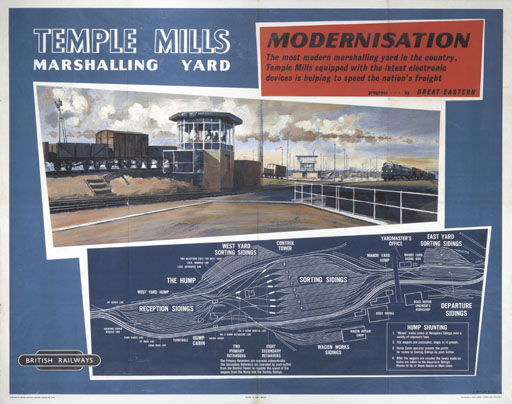 'Modernisation - Temple Mills’, British Railways poster, 1948-1965. © National Railway Museum / SSPL
