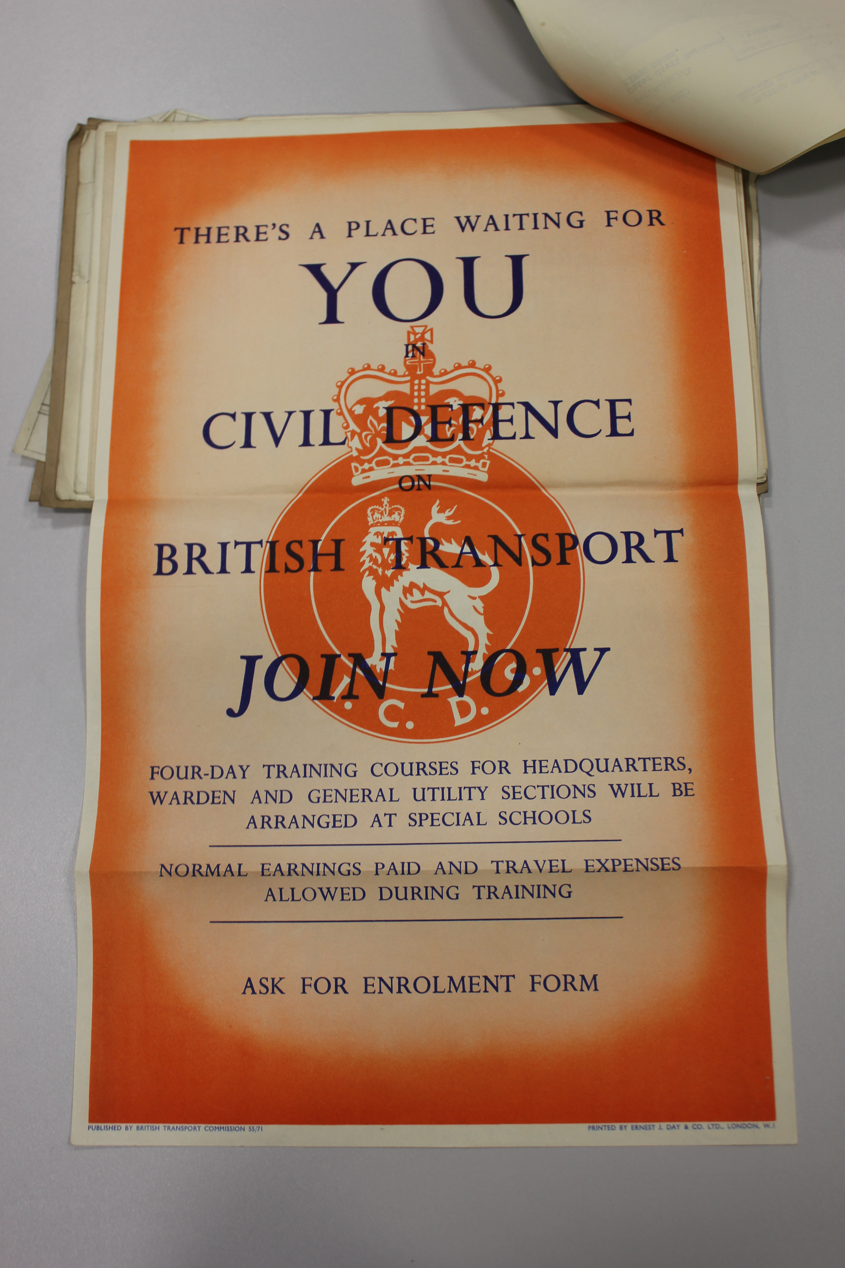 British Transport Civil Defence 'Join Now' poster 