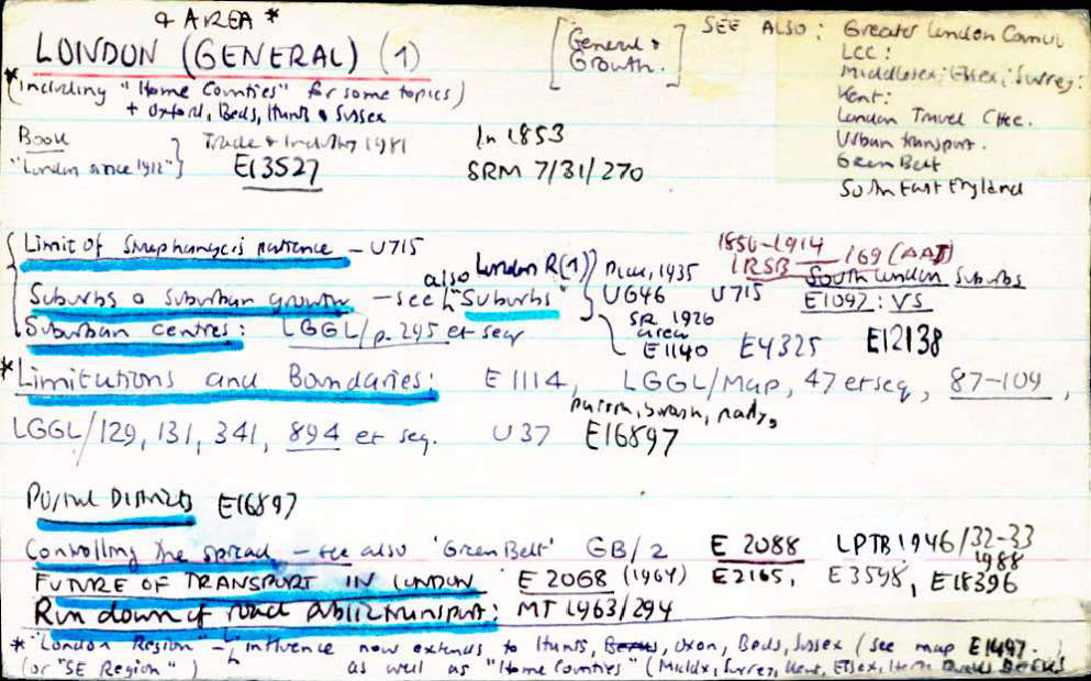 An index card from the Alan Jackson Archive