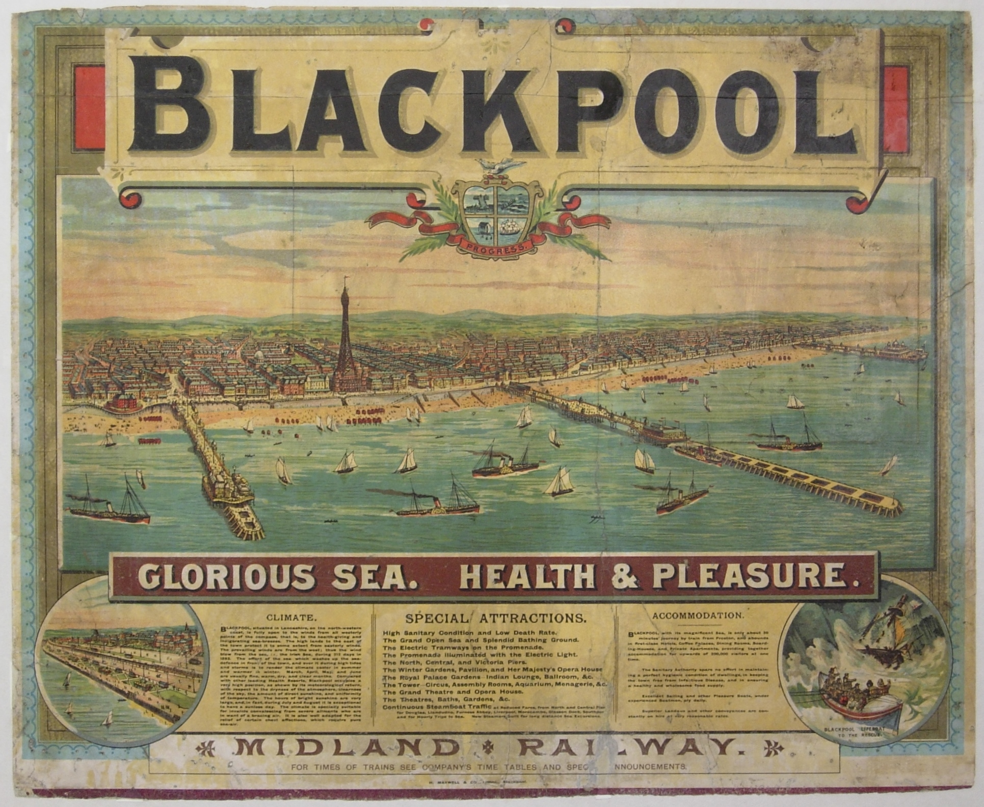 Blackpool poster, after conservation