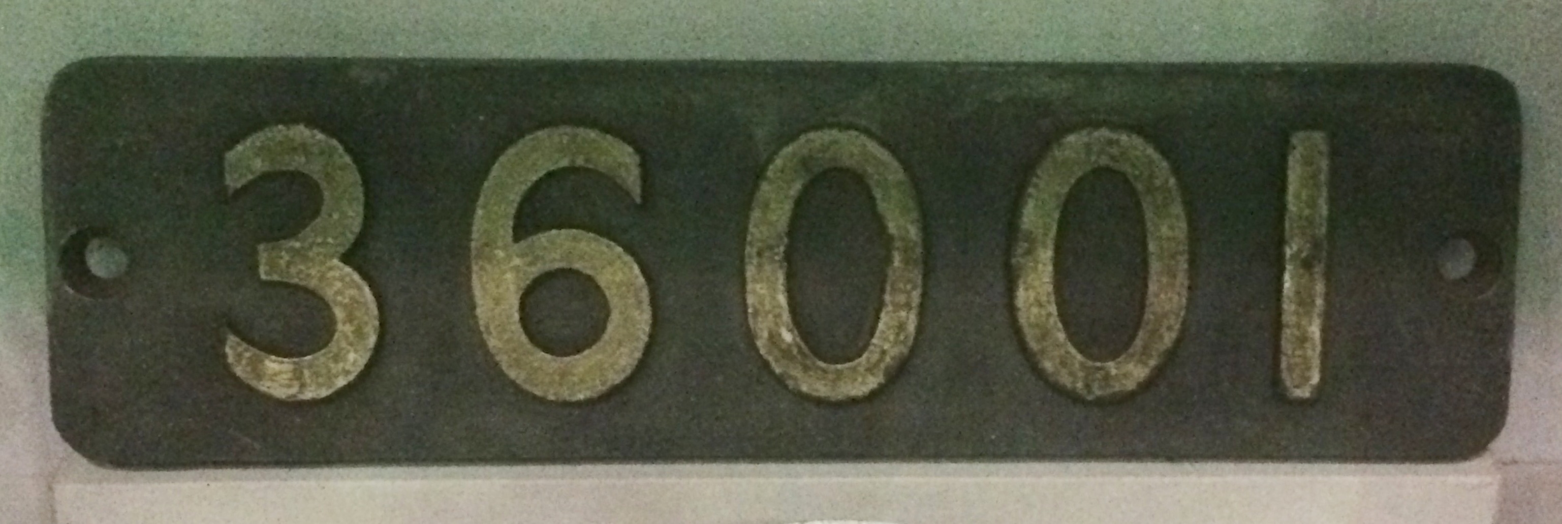 Smokebox number plate, No.36001, ex Southern Railway ‘Leader’ class prototype (1994-8836)