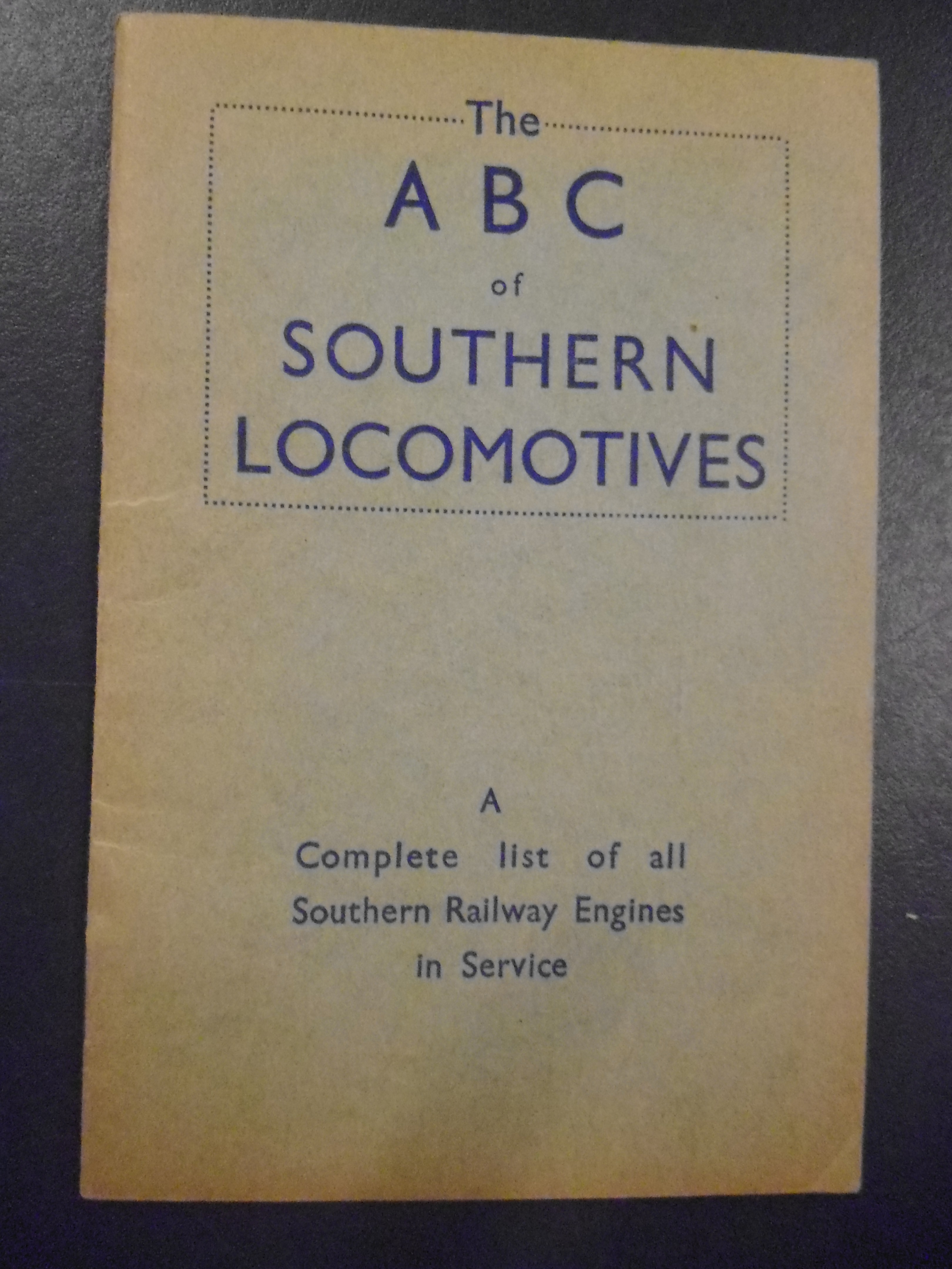 First ever Ian Allan ABC was of Southern Railway locomotives in 1942