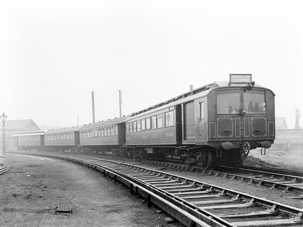 The Lancashire and Yorkshire Railway were pioneers of electrified suburban railways, beginning with Liverpool - Southport in 1904 and Manchester - Bury following in 1916. A Bury electric train was involved in the disaster at Irk Valley. (Ref 10444617)