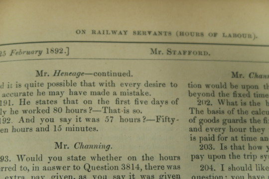Taken from the 1892 volume on the hours of labour of railway servants.