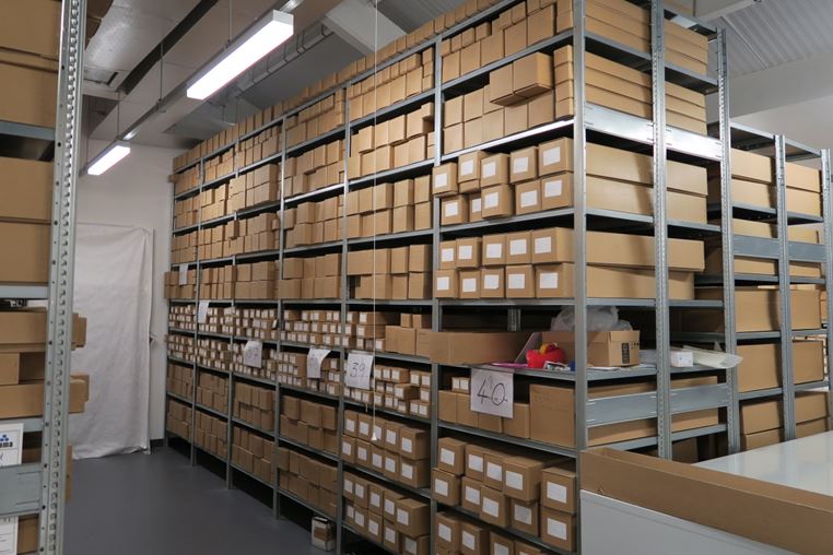 This is only a third of the collection! (All boxes without white labels belong to the GEC Traction archive)