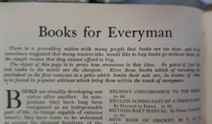 Everyman advert. Taken from: The book window, 1927-29.