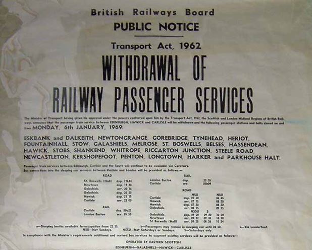 Waverley Route closure notice from 1969 (1991 – 7159)