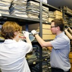 Jack and Tania working in the archives