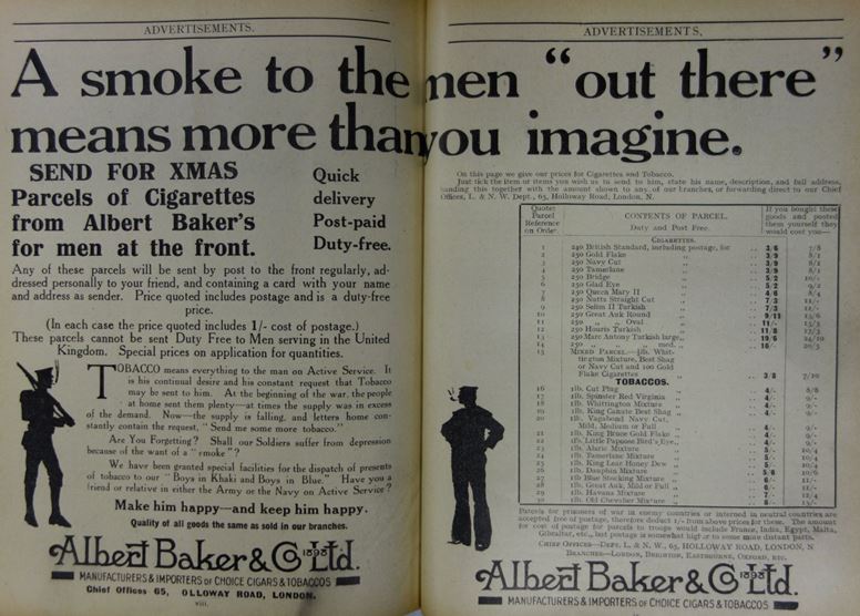 An advertisement from the L&NWR Gazette of November 1916.