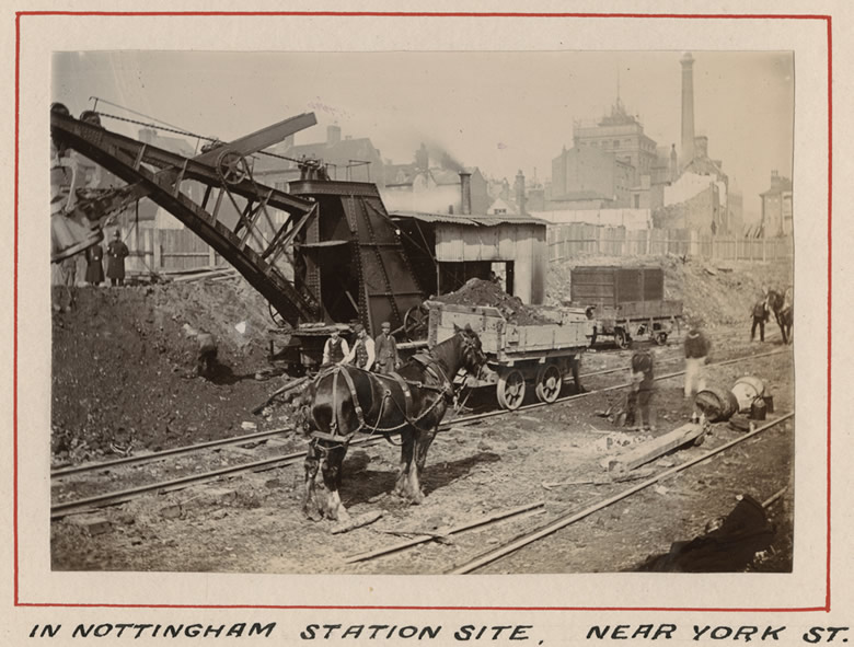 By the 1890s some of the backbreaking work of the navvies had been taken over by steam powered mechanical shovels