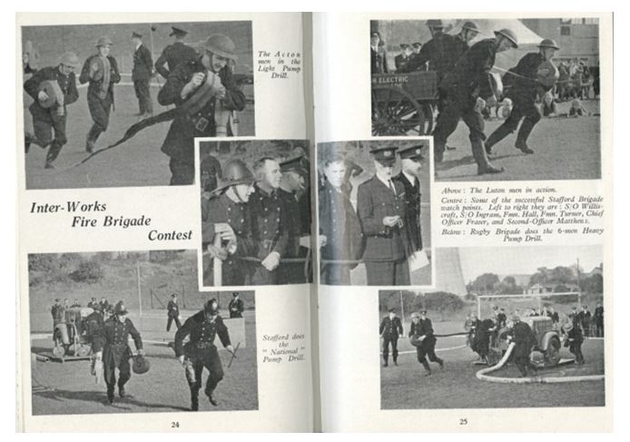 An annual competition between the fire brigades of each English Electric Works as featured in English Electric Magazine, December 1948