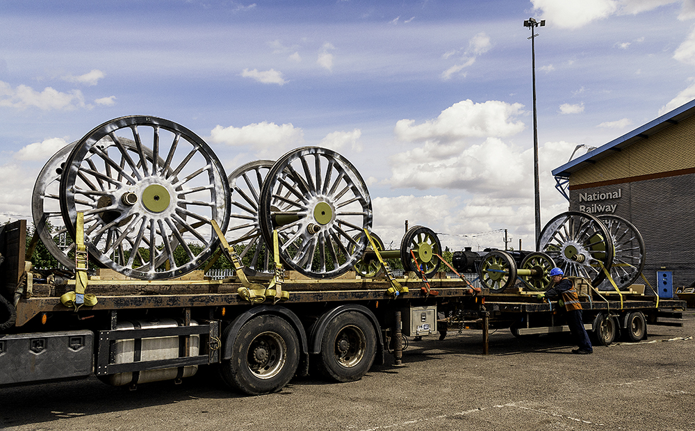 All wheelsets loaded, trailer hitched and ready to go