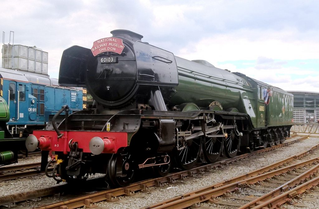 Flying Scotsman upon arrival at the museum in 2016.