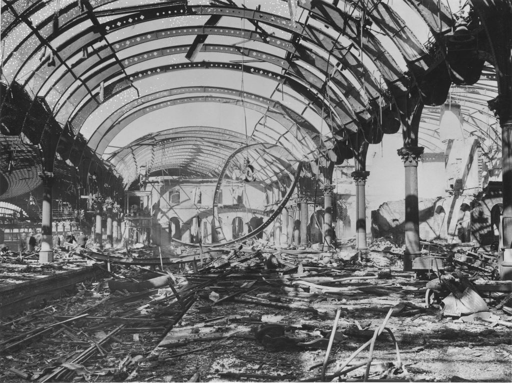 York station after destruction from an air raid