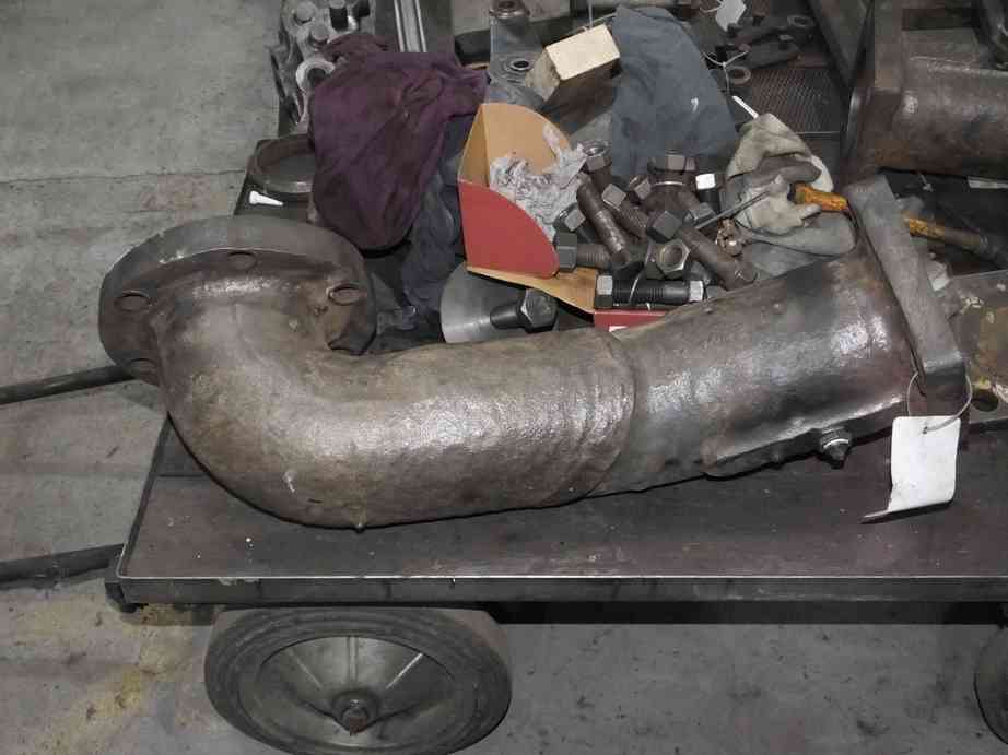 A cast-iron steam pipe