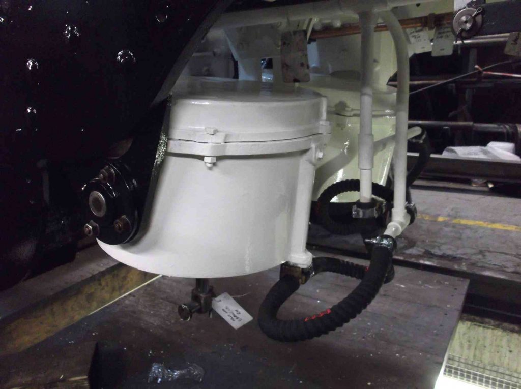 Flexi pipes fitted to loco Sir Nigel Gresley's refurbished brake cylinders