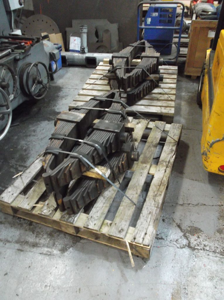 The tender springs are loaded on to pallets