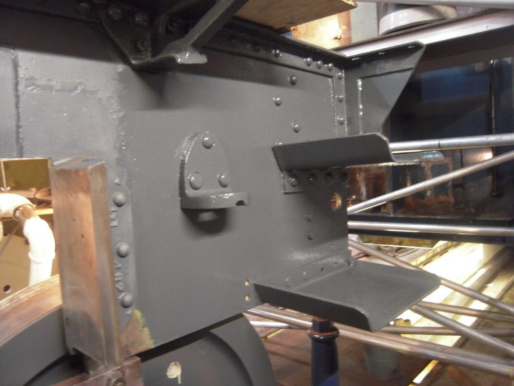 The front of the tender frames in undercoat