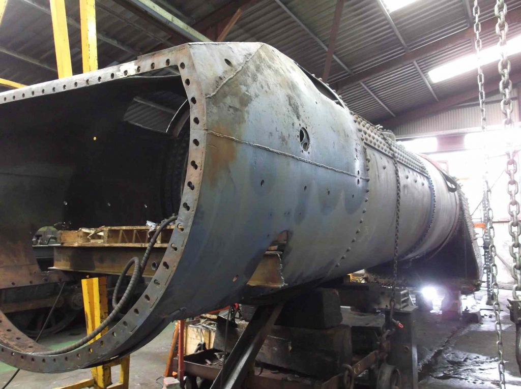 The boiler `undergoes a hydraulic test