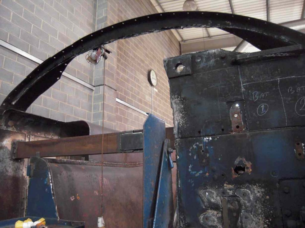 More steelwork is removed from the tender front