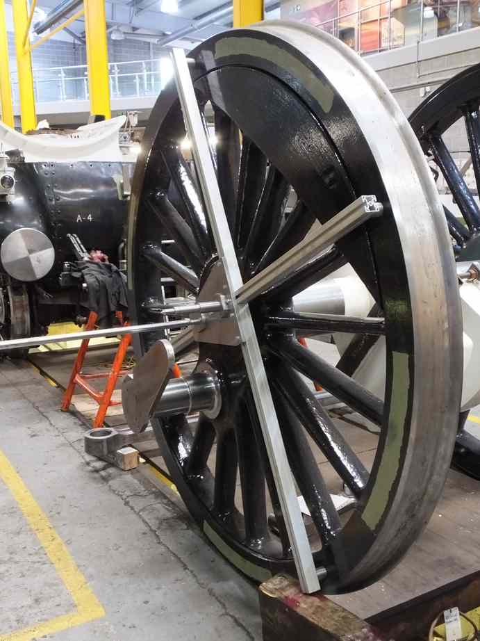 Locomotive wheels in the workshop