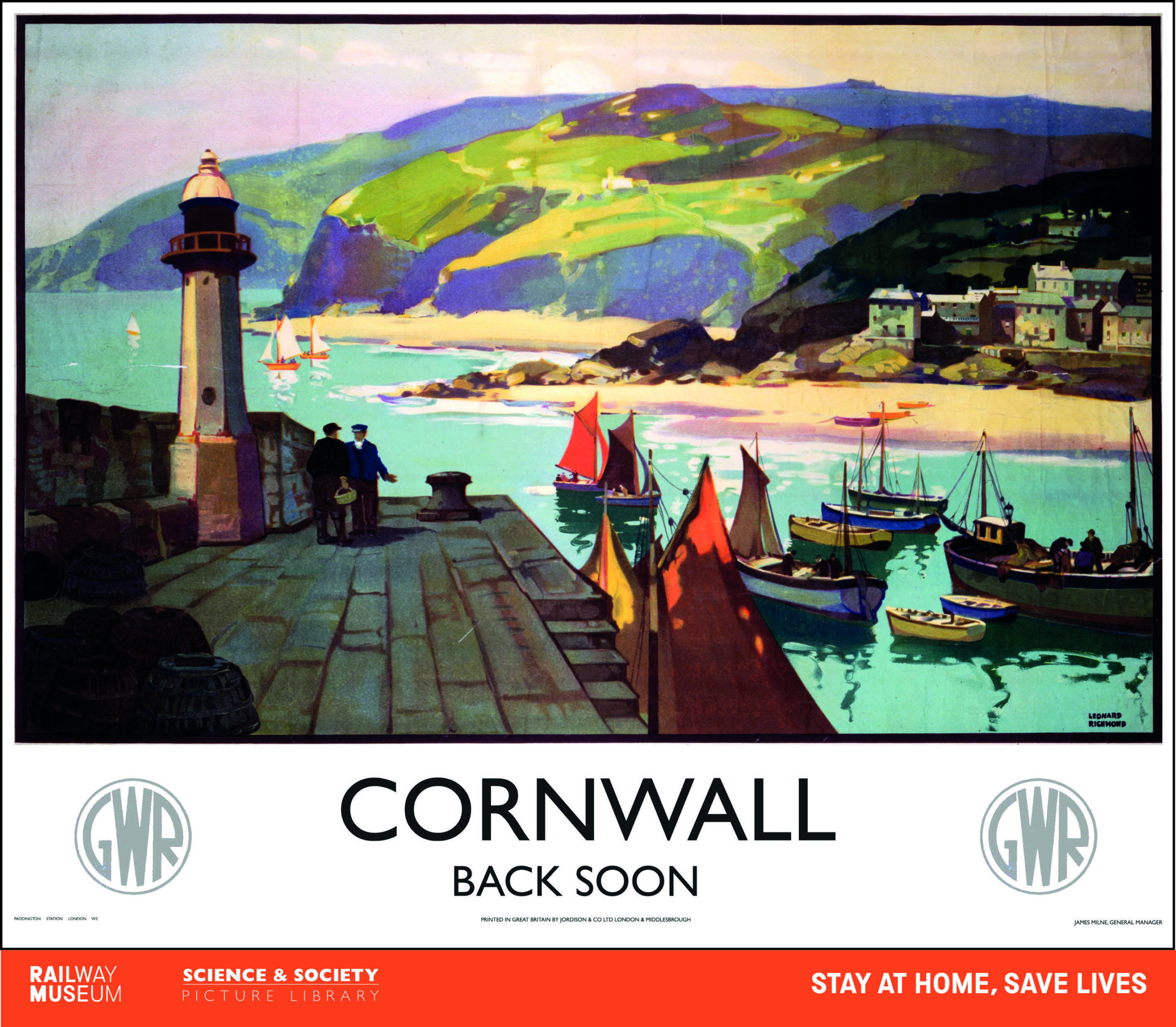 By Rail to Wales Vintage British Railways Travel Advertisement Art Poster Print 