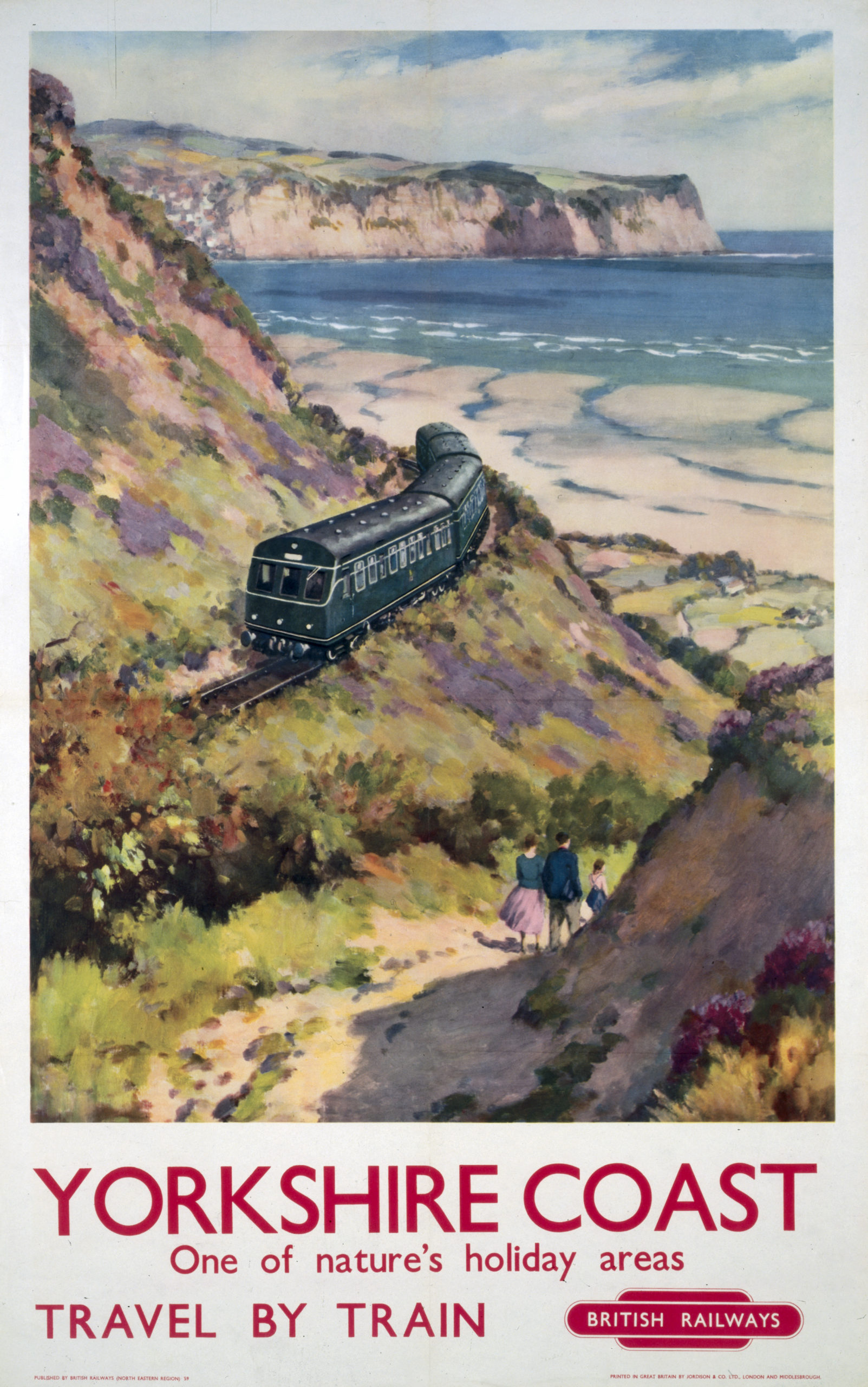 TU96 Vintage Filey North Yorkshire British Railways Travel Poster Re-Print A4 