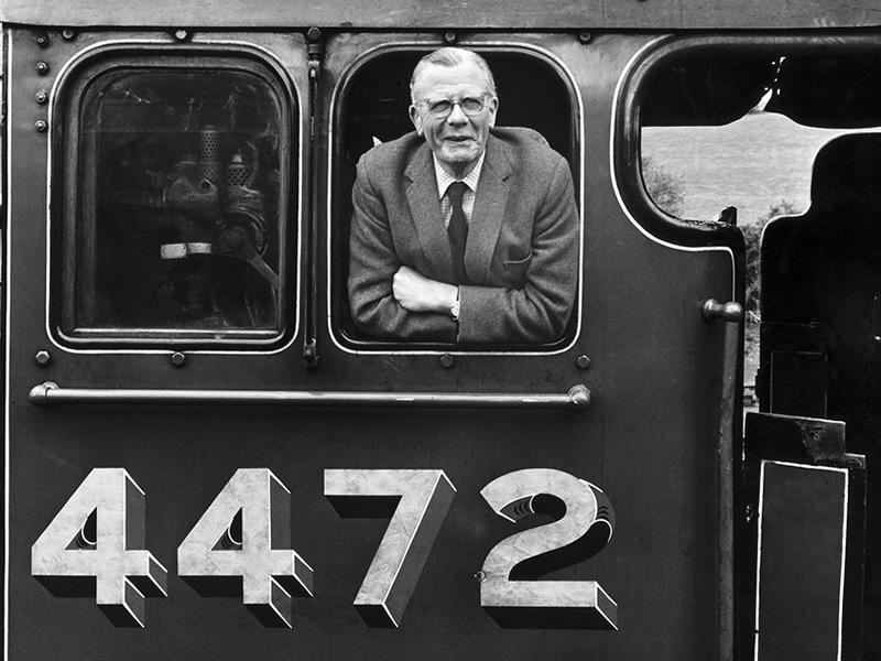 Railway photographer Bishop Eric Treacy, c 1974.