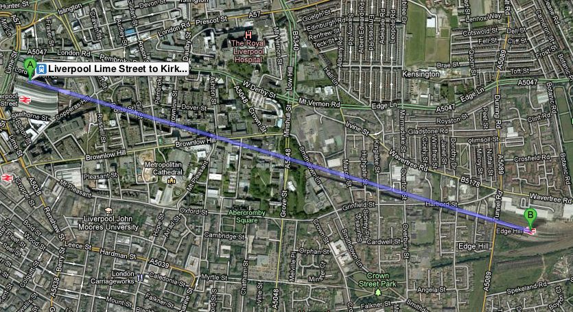 Liverpool Lime Street to Edge Hill