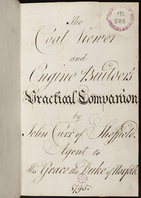 Title page of The Coal Viewer and Engine Builder's Companion at the National Railway Museum