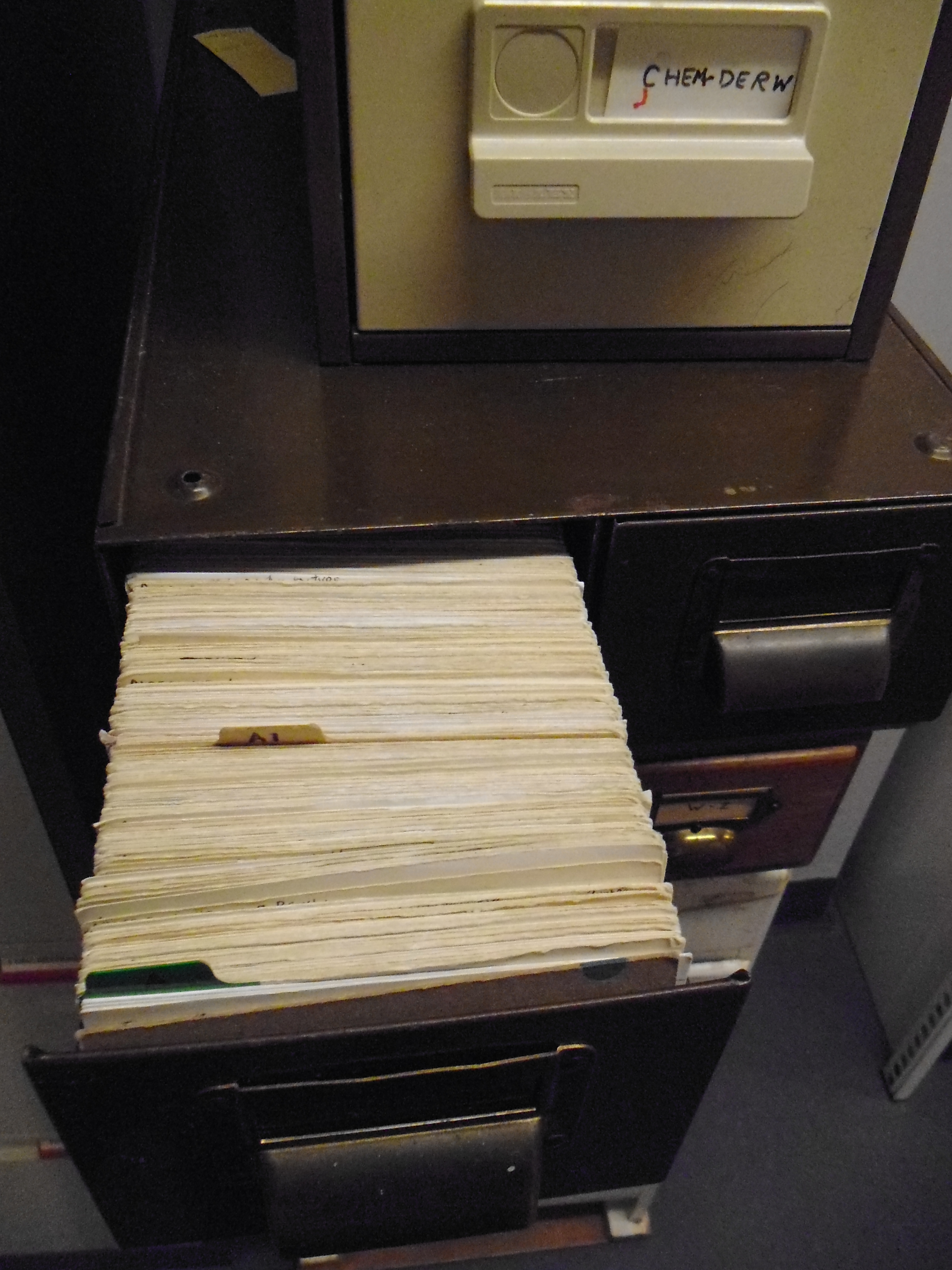 Alan Jackson's index cards in situ
