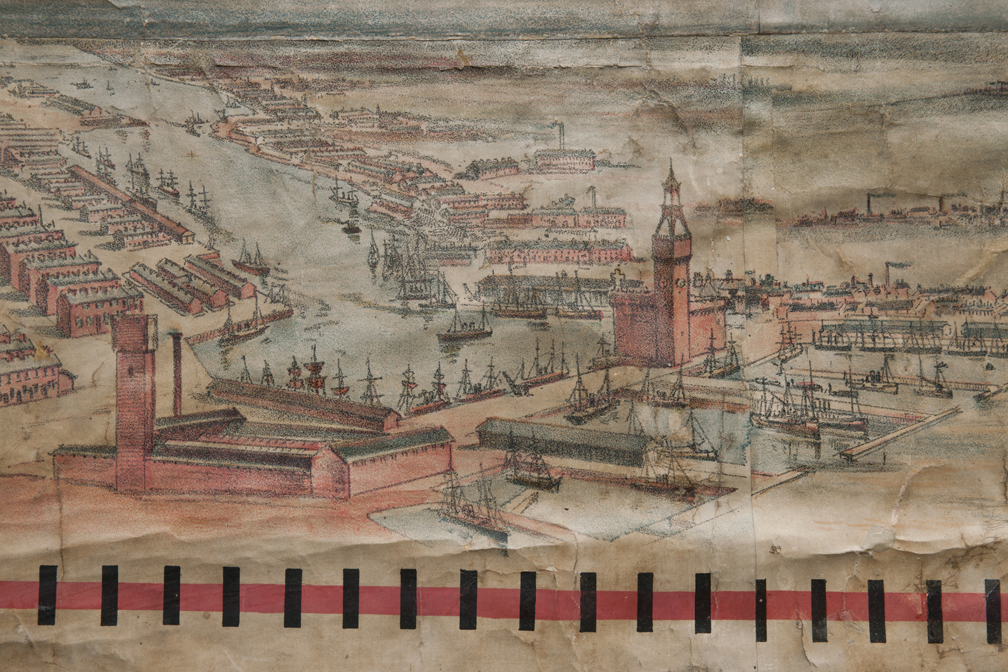 Detail, Birkenhead. After conservation