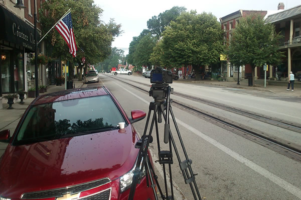 Camera set and ready on Main St.