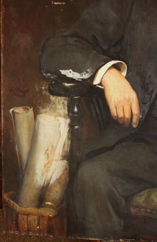 'Blanching' and areas of lost paint