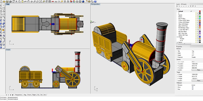 Being designed in the CAD software
