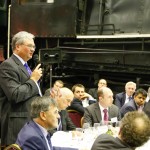 Plenty of questions from an audience of rail industry members.