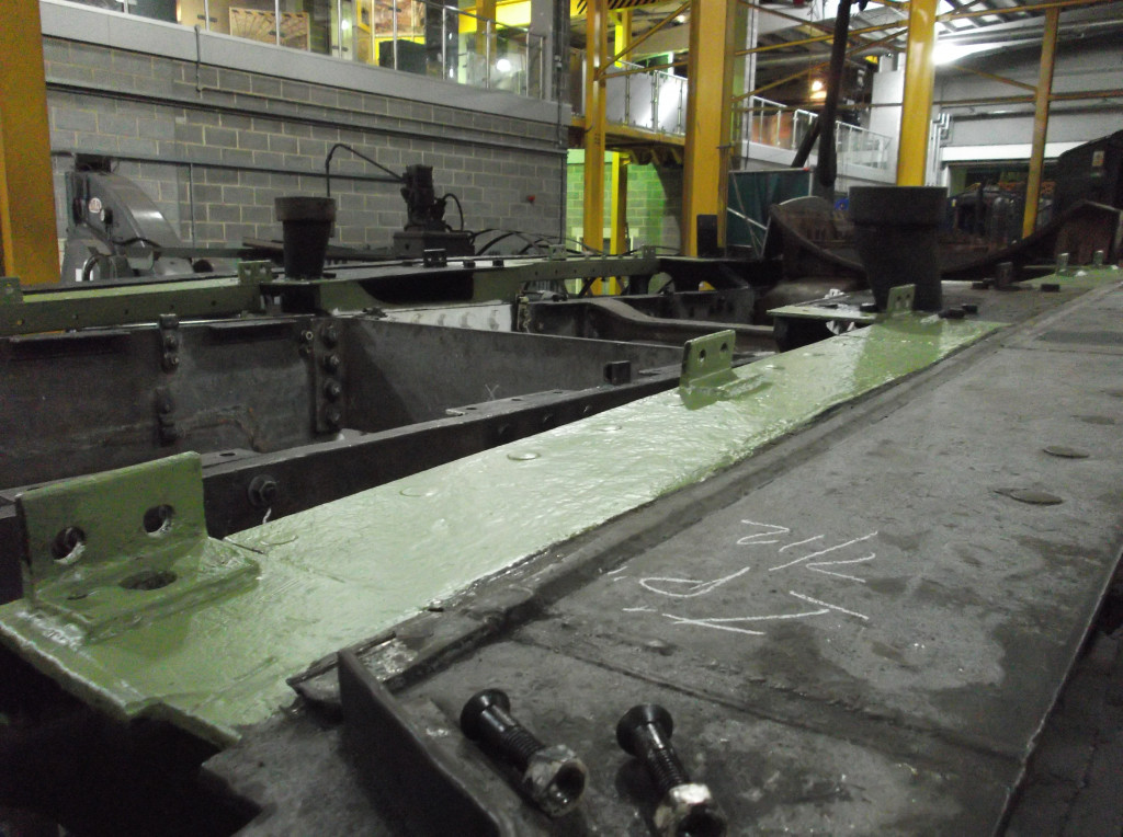 Sections of footplating are now being painted.