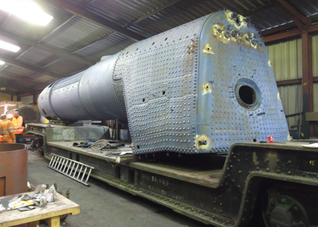 The boiler in the works at Llangollen.