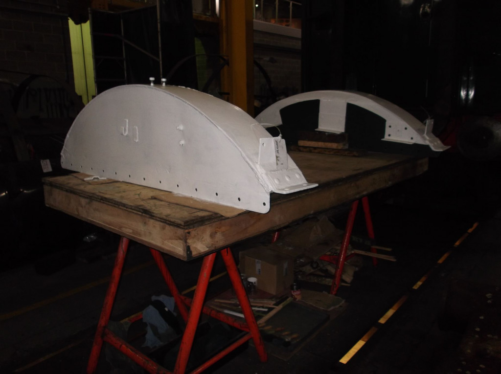 The splashers have now received coats of undercoat.