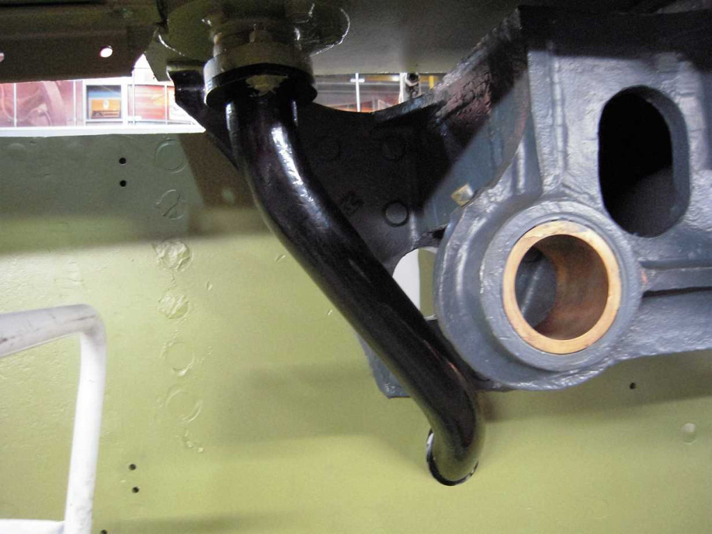 The right-hand steam sands filler pipe has been refitted.